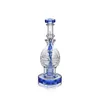 Waxmaid 7.48inch Fab Egg clear clear blue hookah beaker Dab Rig Unique Swiss matrix percolator glass bongs Water Pipes Oil rigs US warehouse retail order free shipping