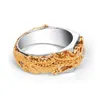 Wedding Rings Men's Sliver Domineering Dragon Gold Color White Band Size 6-11 Originality Simplicity Classic Delicate Gift