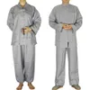 エスニック服男性と女性のショーリン寺院衣装禅仏教のローブレイ瞑想ガウンユニフォームモンク服スーツスーツ187A