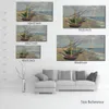 Impressionistische canvas kunst vissersboten op het strand handgemaakte Vincent van Gogh schilderij kunstwerk moderne woonkamer decor