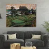 Handgjorda konstverk dukmålningar av Vincent Van Gogh Landscape med bridge över Oise Modern Art Kitchen Room Decor