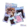 Packing Bags 100Pcs Lot Resealable Plastic Retail Packaging Holographic Aluminum Foil Pouch Smell Proof Bag For Food Storage Drop De Dhtqa