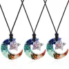 Pendant Necklaces 1PC Colorful Gravel Star Moon Resin Shape Necklace Jewelry Chain Length Adjustable Gift Wholesale