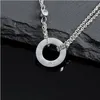 Guldkedjan Kvinnor Nalsband Designer Initial Man Chain Silver Plate Lover Fashion Jewelry Accessory Personlig julkristallhalsband