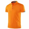 Мужская рубашка для гольфа мужской полосы на открытом воздухе с коротким рукавом женская рубашка для гольфа для футбольной рубашки футбольная рубашка 230713