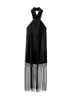 Городские сексуальные платья. Повторные Dres Dres Black Tassel без спинка льня