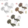 Curtain Poles 2 fashionable metal crystal glass curtain wall straps hooks hangers home decoration Z230713