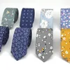 Brand New Men's Floral Neck Ties for Man Casual Cotton Slim Tie Skinny Wedding Business Cravates Design Hommes Cravates HU893182