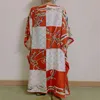 Ubranie etniczne Modna sukienka Kuwejta Kuwejta Kaftan Sukienka Boho Kolorowy wzór Dashiki African Women's309x