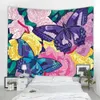 Gobelin Botanical Flower Butterfly Psychedeliczna scena wystrój domu gobelin hipis boho mandala pokój dekoracje ścienne plażowe ręcznik R230713