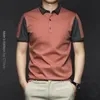 Men's Polos Summer Fashion Contrast Polo Shirt Short Sleeve T-shirt Men's Simple Versatile Comfortable Turn-down Collar Tops 230712