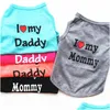 Dog Apparel Pet Clothes Spring Summer Vest T-Shirt I Love My Mommy Daddy Shirt Costume For Puppy Drop Delivery Home Garden Supplies Dhhjj