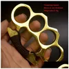 Brass Knuckles Mticolor Thickened Metal Knuckle Duster Four Finger Tiger Outdoor Cam Safety Defense Pocket Edc Tool Drop Delivery Sp Dho4G