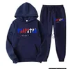 Felpe con cappuccio da uomo Felpe Tuta Trapstar Marchio stampato Abbigliamento sportivo Magliette da uomo 16 colori caldi Due pezzi Set Felpa con cappuccio allentata Pantaloni da jogging x0713