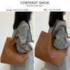 Avondtassen Luxe Grote Schoudertas Vrouwen Shopper Lederen Tote Vrouwelijke Effen Eenvoudige Grote Capaciteit Crossbody Witte Handtassen 230712