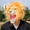 Party Supplies Open Mouth Lion Mask Halloween Latex Animal Headgear Bar Funny Props