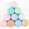 Acryl Poeders Vloeistoffen Set van 10 potjes 30G Poeder 1OZ Dipping Dust Extension Carved Powder Pigment Nail polymer tips Art Pigment 10st 230712