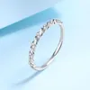 Klusterringar Moissanite Diamond Jewelry Women Engagement Ring S925 Sterling Silver Wedding Band Eternity