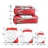 Torby Duffel 3/4/6pcs/SET Compression Pakowanie kostki Tagie Taga Bagaż Bagaż Organizator Zestaw Składany wodoodporny materiał nylonowy