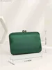 Evening Bags 2023 New Diamond Buckle Evening Bag Green Wedding Party Shoulder Bag Party Dinner Wallet Fashion Clutch Wallet Direct Shipping Z230713