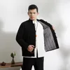 Herrenjacken, traditionelle chinesische Kleidung, Tang-Anzug, Mantel, Tai-Chi-Uniform, männlich, Winter, dicke Jacke, Baumwolle, wattiert