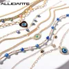 Bohemia Geometric Evil Eye Collana di perline per le donne Y2K Golden Multilayer Collane Set Pearl Choker Gioielli di moda New Trend L230704