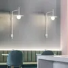 Vägglampa Moderna LED-lampor Arm Rörlig Kreativ Vardagsrum Sovrum El Dekor Lampetter Glas Sänglampa G9-lampa