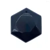 Anhänger Halsketten Naturstein Hexagramm Anhänger Obsidian Goldener Sandstein Sechseckige Charms für Schmuck DIY Herstellung Ohrringe Halskette