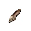 サンダルトレンドパールバレエフラット女性パンプスフロア靴かかとなしローファー女性のドレスモカシンレディース高級 230417
