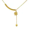 Charms Moda dolce tubo rettangolare con collana di girasole Snella sfera d'acciaio ciondolo personalità 2023 anni regalo gratuito O