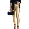 Women's Pants Daily Wear Streetwear Elastic Shaping Hip Push Up Faux Leather Women Clothing