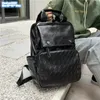 Factory wholesale men shoulder bag soft and comfortable leather leisure travel backpack street popular woven student backpacks flip zipper fashion handbag 9802#