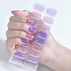 Nagelstickers 1 vel Art Sticker Waterproof Full Semi-cured Gel Wraps Fingertip Artist DIY 3D Korean Decorations