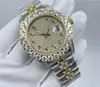 Classic3 Style Premium Quality Full Drilling Men's Wristwatches 43mm Big Diamond Bezel Sapphire Luminous Auto Date ETA 2813 Mechnaical Automatic Mens Watches