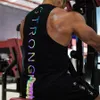 Topy z czołgami męskimi Summer mężczyźni kulturystyka sportowa siłownia trening fitness Bawełniany rękaw