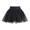 Kjolar Gothic Tyll Underkjol Kvinnor Kort Mesh Tutu Elastisk midja Sexig Mini Party Club Wear Dancer