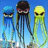 Acessórios de pipa 3D 8 metros de quatro cores Octopus Kite Large Animal Soft Kite Outdoor Inflatable Kite Adult Kite Fácil de Voar Nylon Resistente a Rasgos 230712