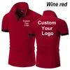 Męskie Polos Men's Custom Your Short Sleeve Lapel T-shirt Summer Fashion Casual Business Social Polo Shirt 2307713