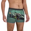 Unterhosen Schillernde Sportwagen-Unterwäsche Naturstil Cartoon Männliche Höschen Benutzerdefinierte atmungsaktive Trunk-Boxershorts in Übergröße