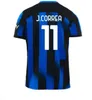 23 24 Maglia Inters Milans Soccer Jerseys Kit Kit Финал Maillot de Foot Lukaku Dzeko Lautaro 2023 2024 Im Magli