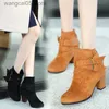 Boots Suede Ankle Boots Women Thick High Heels Winter Shoes Woman Booties Botines Feminina Plus Size Botas Mujer 569 T230713