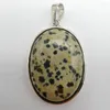 Pendant Necklaces Natural Dot Stone Bead Oval GEM Jewelry S3221