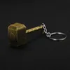 10pcs lot Movie students mens Rocky Accessories Hammer Keychains Quake Metal Key chains gift party Toy Props For Men2892