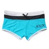 Badkläder för män Fyrkantiga ben simboxershorts Splice Mesh Baddräkt Atletisk baddräkt Badbyxor Dragsko Beach Shorts 230712