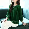 البلوزات النسائية غير الرسمية قميص قمم فضفاضة o-pulver pulver intage top Spring Autumn Design Long Sleeve Fashion T-Shirt B276