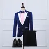 Garnitury męskie 2023 Fashion Leisure Boutique Business Slim Wełniany płaszcz od garnituru Spodnie 2 częściowy zestaw / Mężczyzna Casual Dress Blazers Jacket Pants