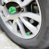 新しい4PCSサイコロスタイリングバルブステムキャップカーオートバイバイクタイヤバルブキャップダストエアポートの装飾カバー透明なグリーンアクセサリー