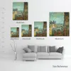 Canvas Art View of Paris from Vincents Room Vincent Van Gogh Oil Painting Replicas Handmade Wall Decor High Quality