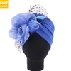 Bérets Européens Et Américains Maille Tam-O'-Shanter Plume Big Flower Toque Nationality-Featured Cap Women's Dress Hat TJM-24V