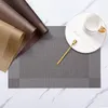 Masa Paspasları 1 PC Placemat Çift Çerçeve Diyagonal PVC Su geçirmez Yağ geçirmez Yalıtım Mat El Restaurant Cafe Western Style